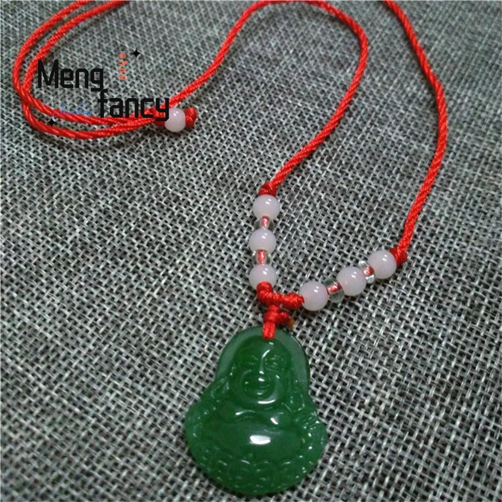 Natural Hotan Jasper Pixiu Guanyin Buddha Peace Buckle Lotus Flower Pendant Simple Best Selling Mascots Fashion Jewelry Souvenir