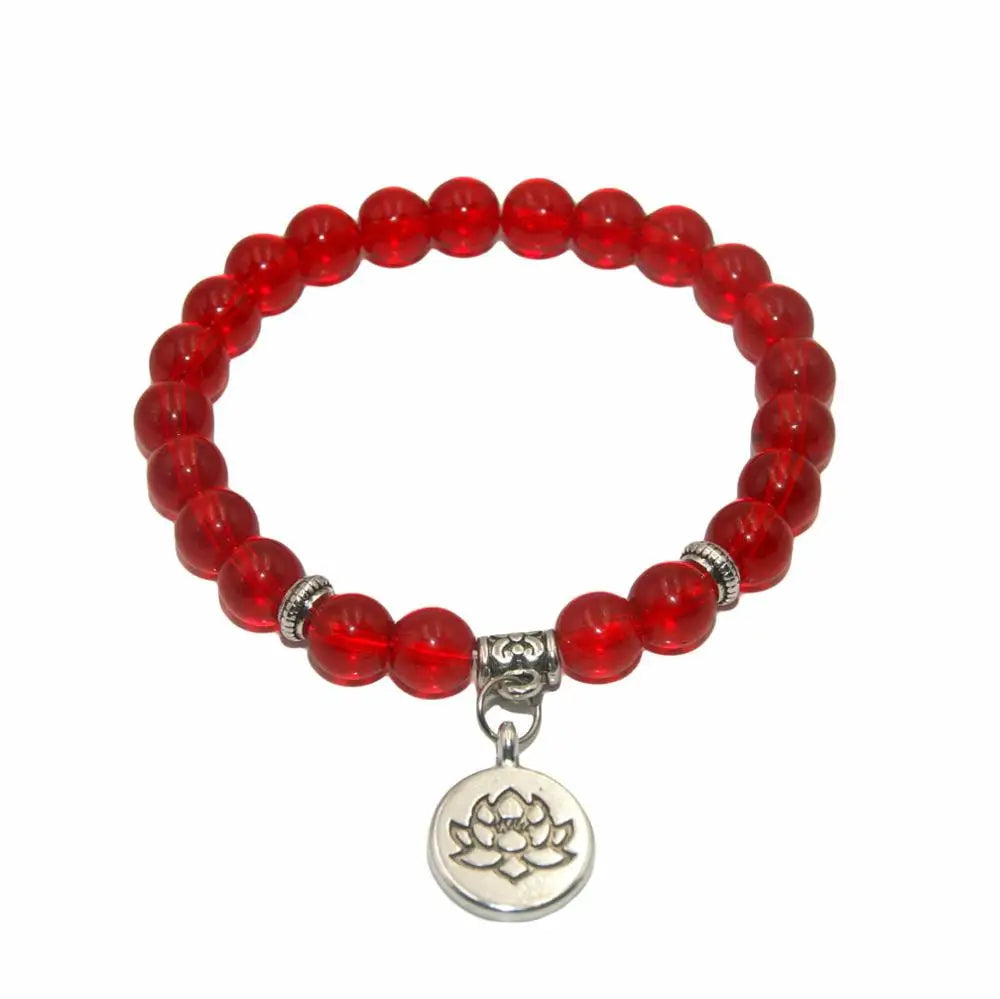 Natural Stone Lotus Buddha Beads Amethysts Agates Lapis lazuli Tiger Eye Turquoises Bracelet For Women Men Yoga bracelet Femme