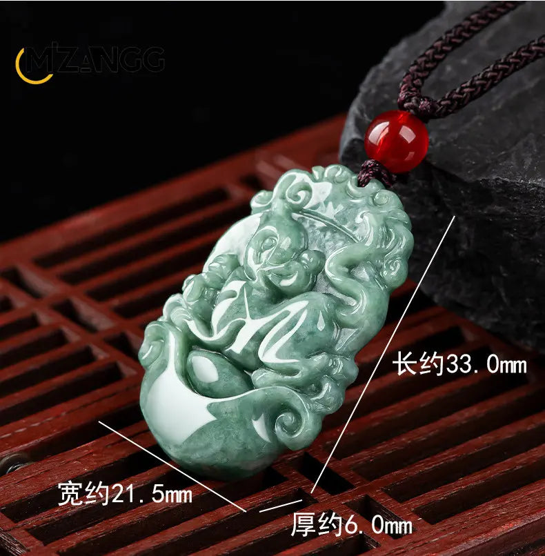 12 Zodiac Pendants in Natural Jade - Spiritual and Stylish