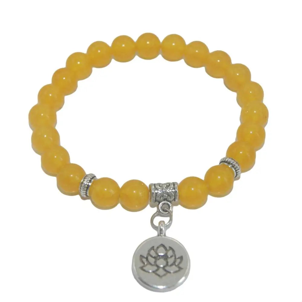 Natural Stone Lotus Buddha Beads Amethysts Agates Lapis lazuli Tiger Eye Turquoises Bracelet For Women Men Yoga bracelet Femme