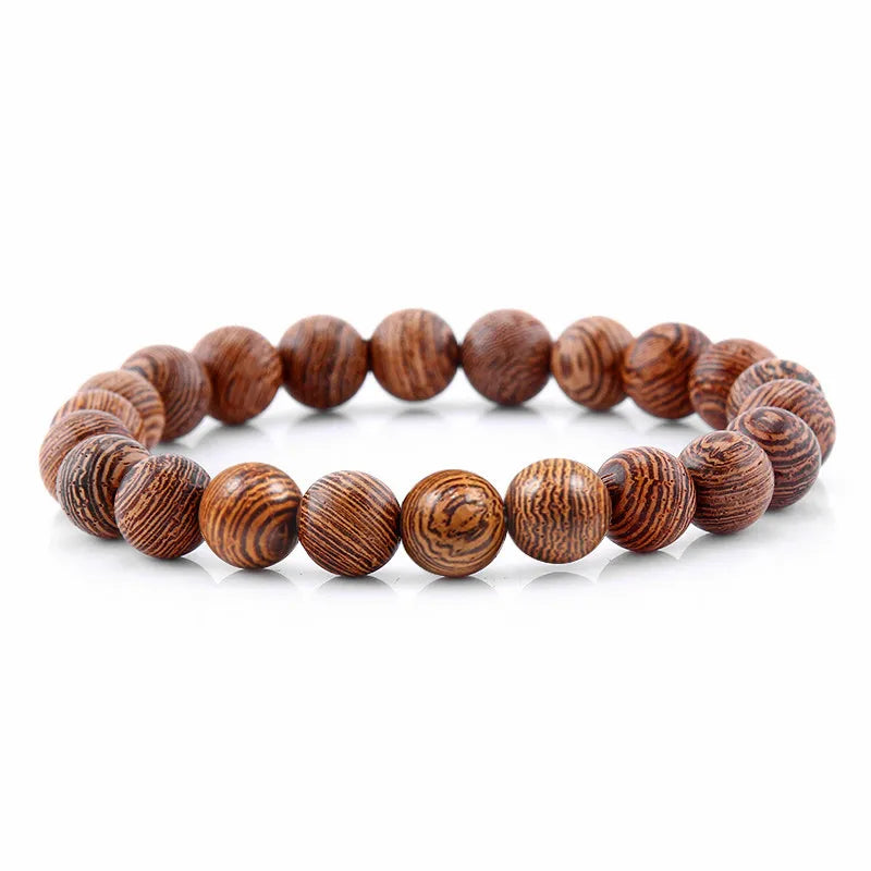 Hot Sale Men Natural Wood Beads Bracelets Healing Buddha Cross Owl Helmet 7 Chakras Beaded Bracelets&Bangles Women Yoga Jewelry