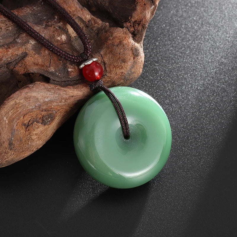 Retro Ethnic Fashion Black Dragon Obsidian Pendant Necklace Jewelry Men's Jade Maitreya Buddha Gift Amulet Jewelry
