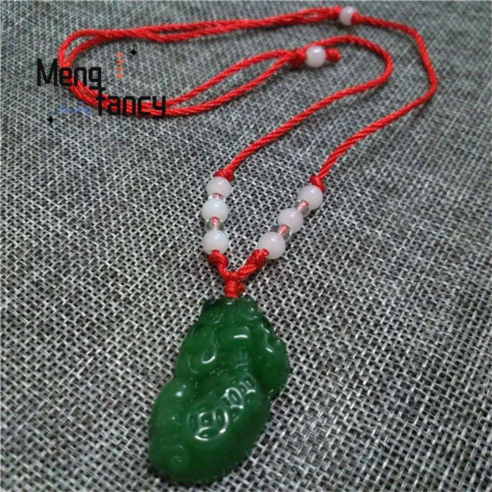 Natural Hotan Jasper Pixiu Guanyin Buddha Peace Buckle Lotus Flower Pendant Simple Best Selling Mascots Fashion Jewelry Souvenir