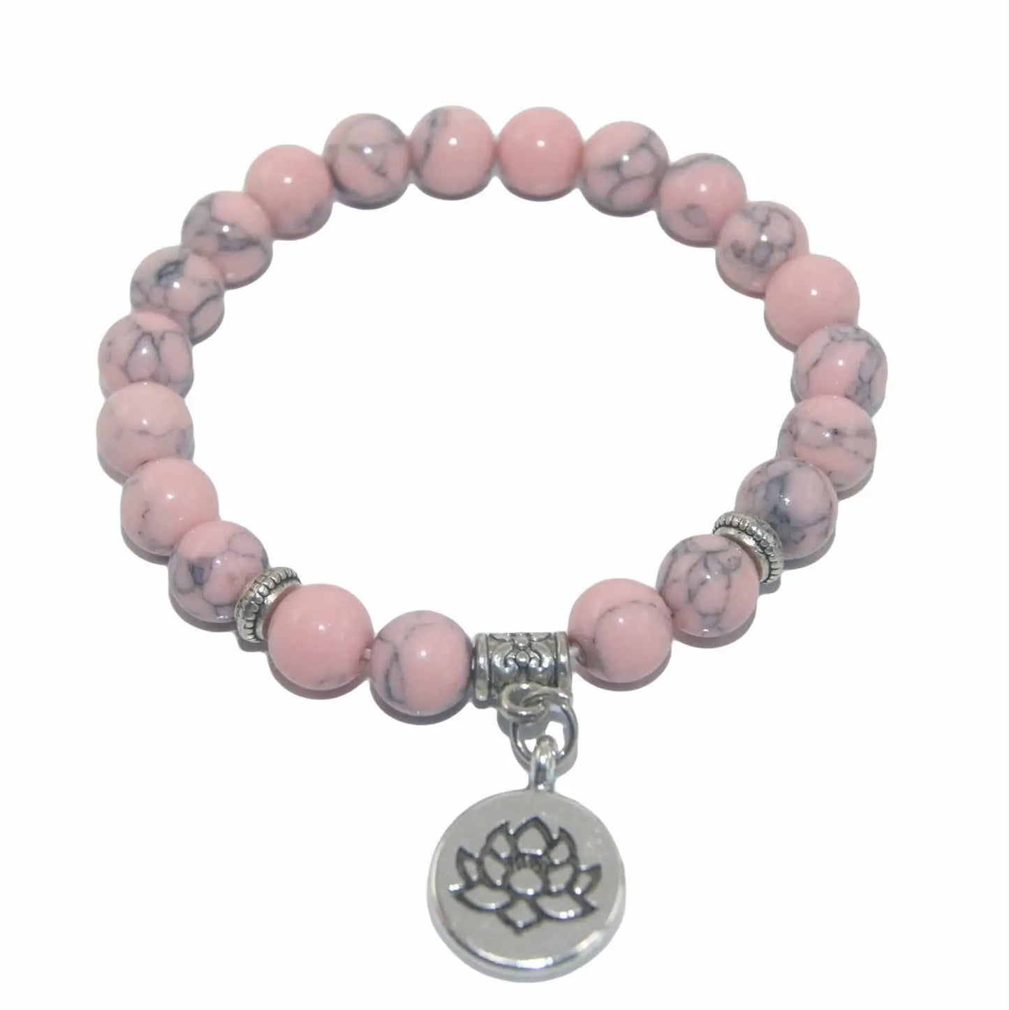 Natural Stone Lotus Buddha Beads Amethysts Agates Lapis lazuli Tiger Eye Turquoises Bracelet For Women Men Yoga bracelet Femme