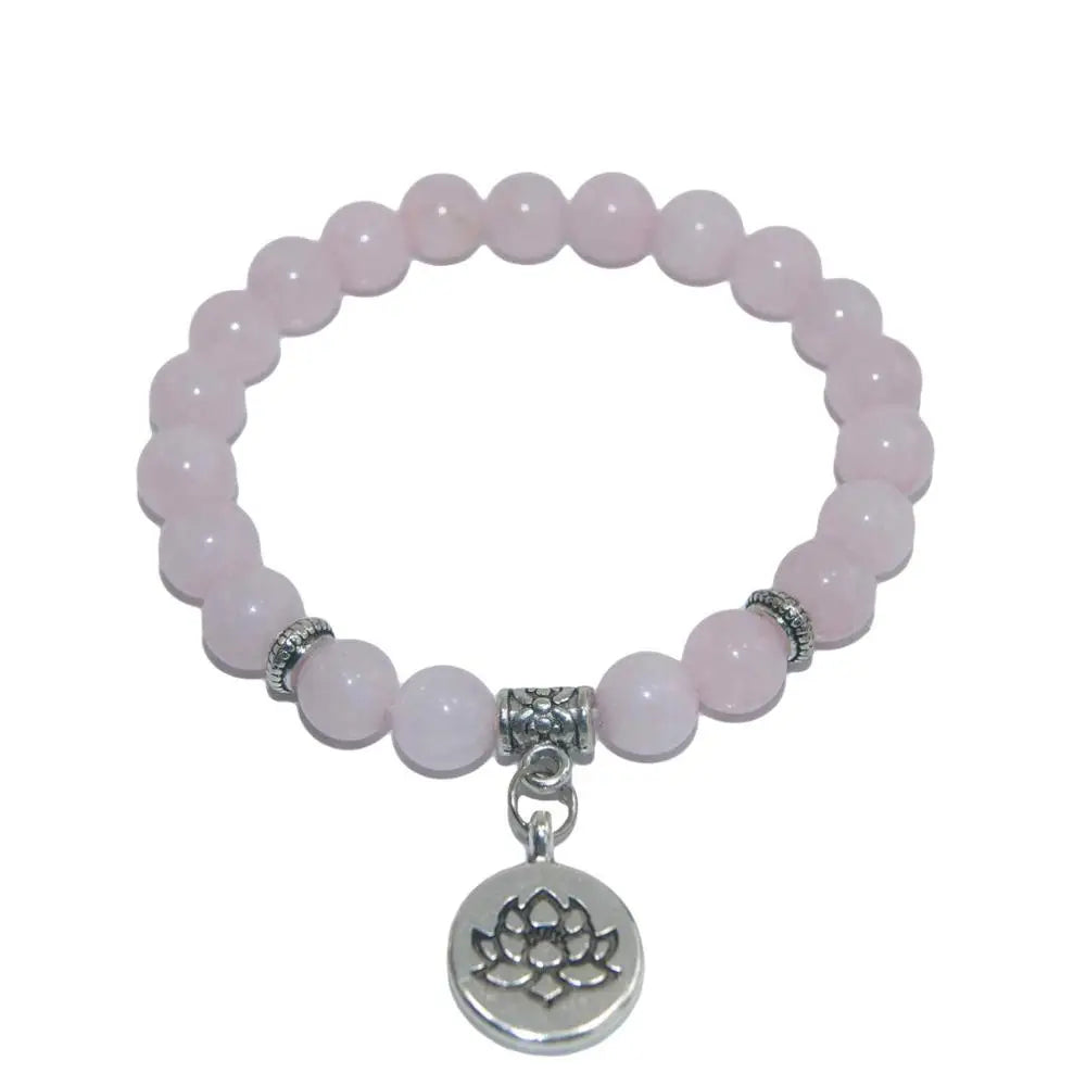 Natural Stone Lotus Buddha Beads Amethysts Agates Lapis lazuli Tiger Eye Turquoises Bracelet For Women Men Yoga bracelet Femme
