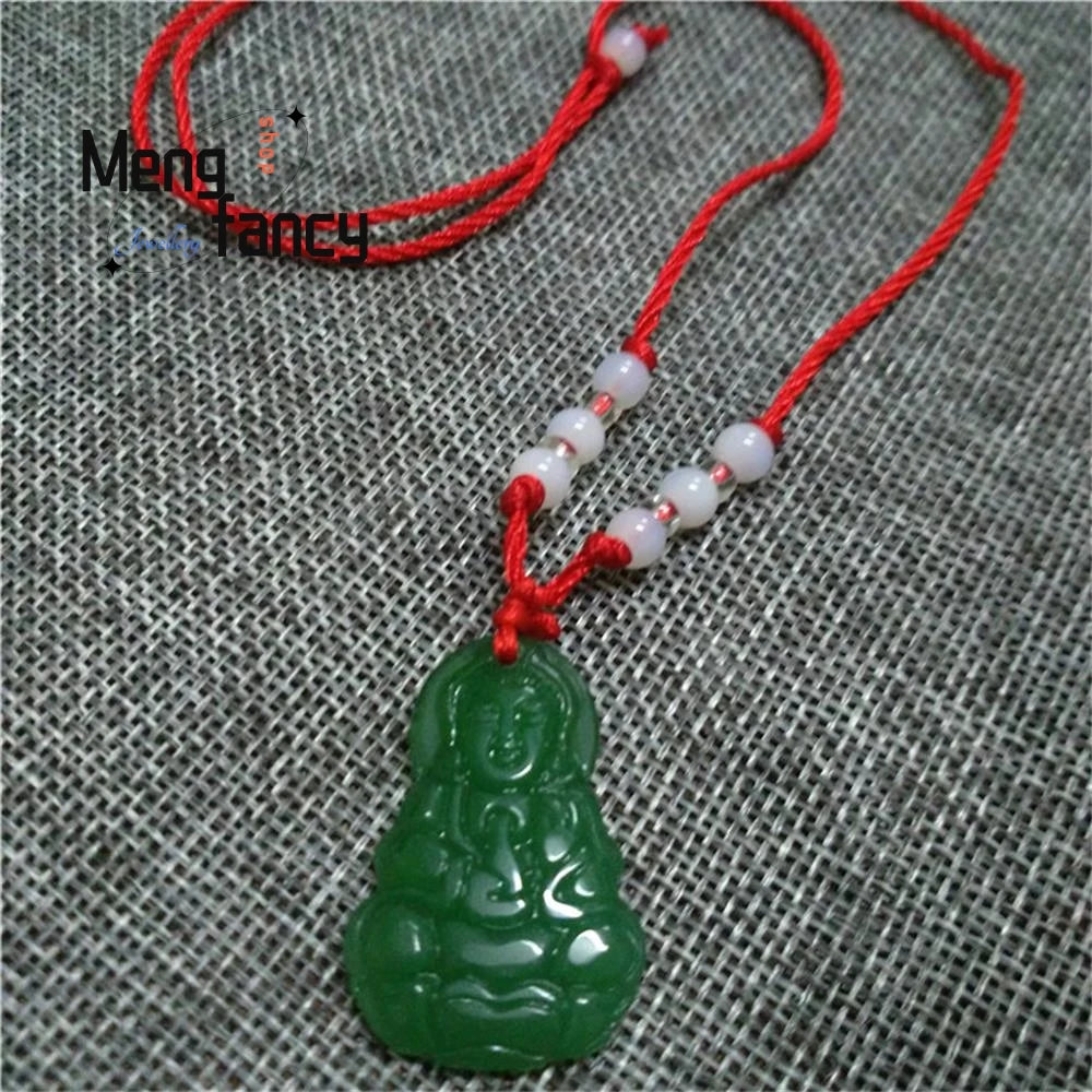 Natural Hotan Jasper Pixiu Guanyin Buddha Peace Buckle Lotus Flower Pendant Simple Best Selling Mascots Fashion Jewelry Souvenir