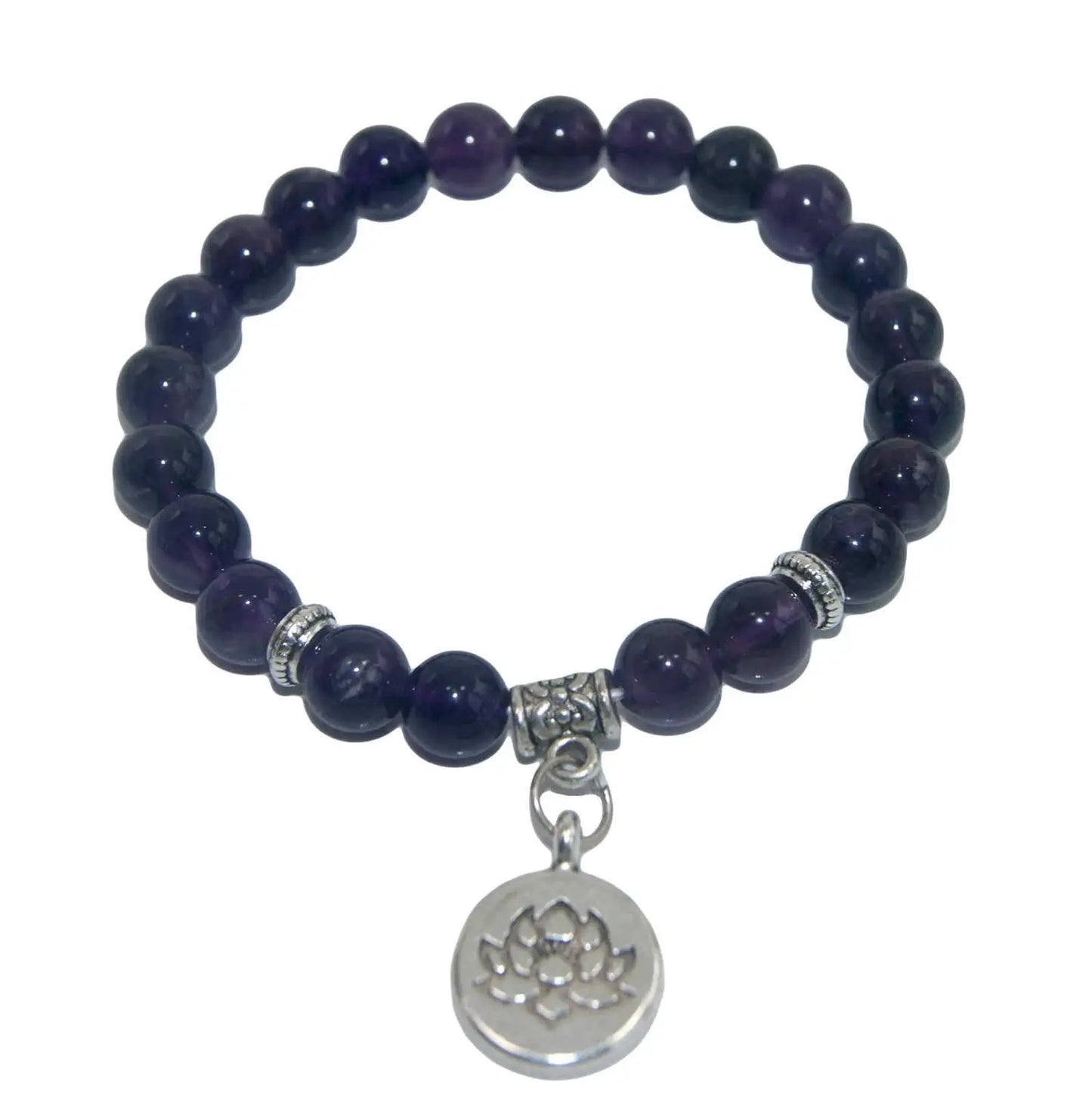 Natural Stone Lotus Buddha Beads Amethysts Agates Lapis lazuli Tiger Eye Turquoises Bracelet For Women Men Yoga bracelet Femme