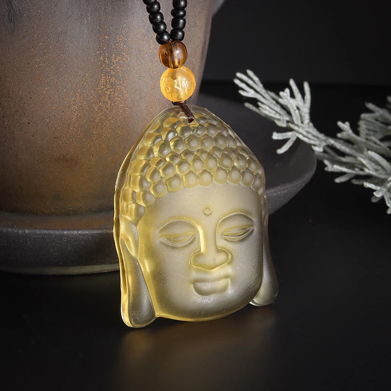 Hand-Carved Obsidian Money Buddha Necklace - Attract Prosperity and Fortune