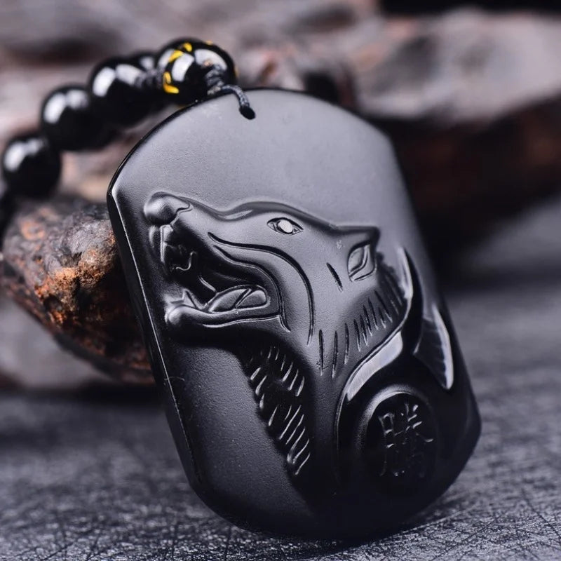 Hand-Carved Obsidian Money Buddha Necklace - Attract Prosperity and Fortune