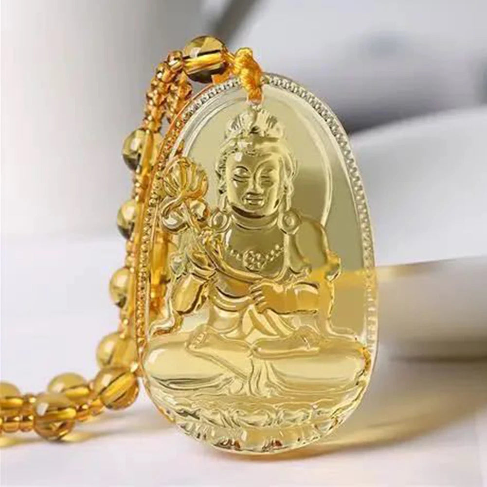 Crystal Buddha Amulet Necklace - Inner Peace and Protection