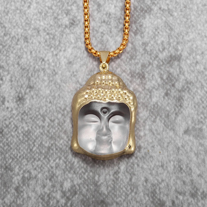 Matte Crystal Sakyamuni Buddha Amulet - Embrace Tranquility and Wisdom