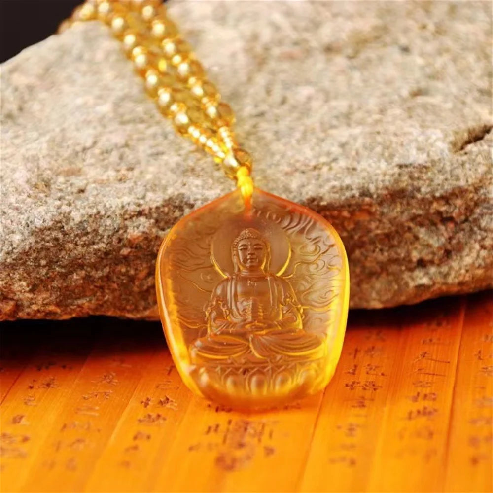 Handcrafted Buddha Figure in Topaz - A Symbol of Peace and Wisdom