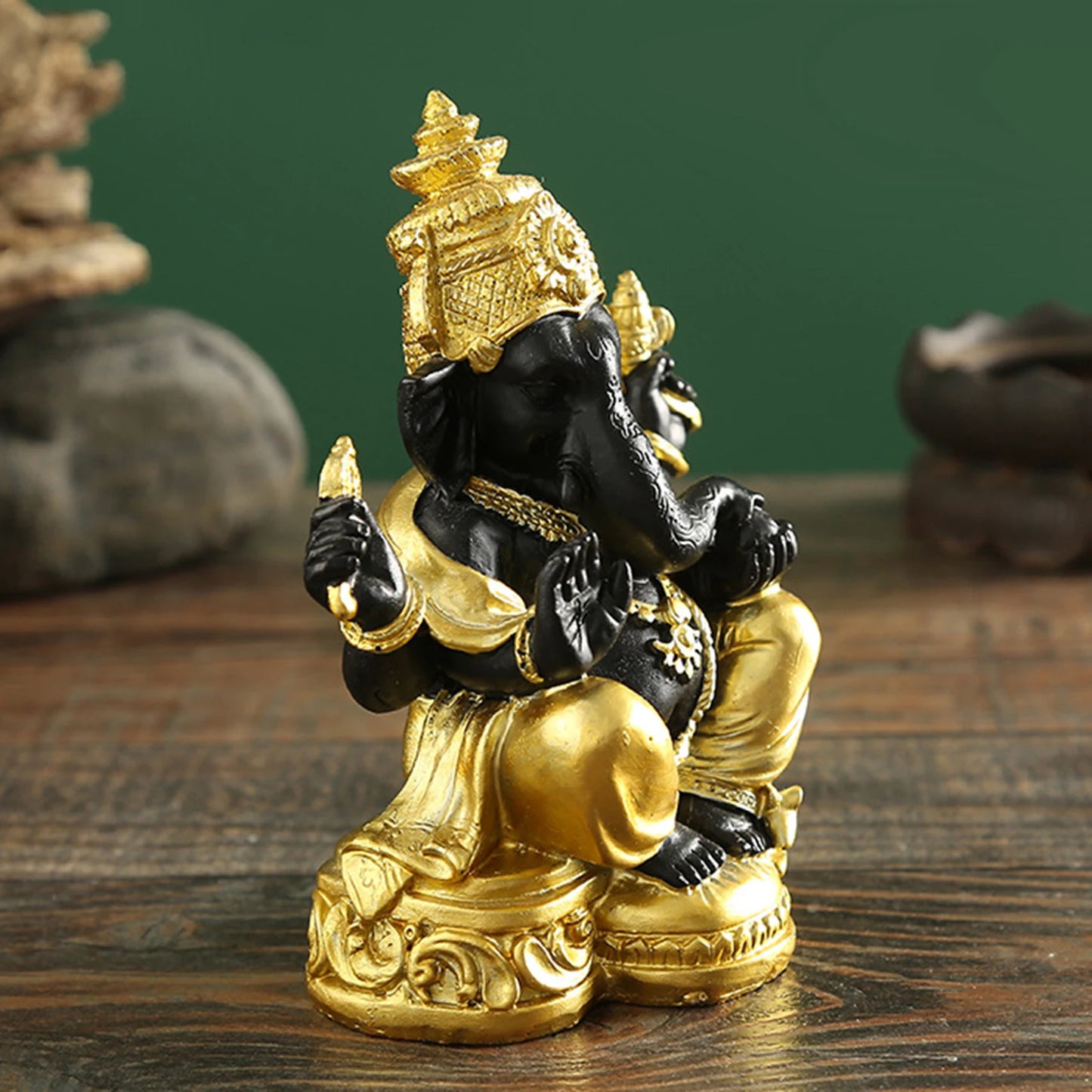 Lord Ganesha Figurine Buddha Hindu Statue Porch Office Table Feng Shui Decors