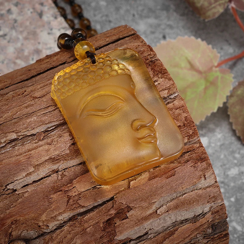 Matte Crystal Sakyamuni Buddha Amulet - Embrace Tranquility and Wisdom