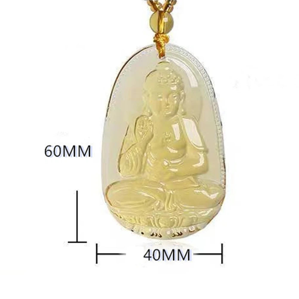 Crystal Buddha Amulet Necklace - Inner Peace and Protection