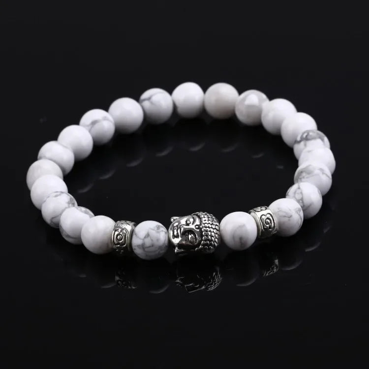 Tiger Eye Lava Stone Bead Buddha Bracelet Jewelry Yoga Prayer Bracelets Men Women Lucky Jewelry