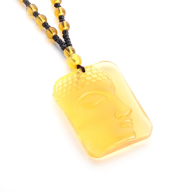 Matte Crystal Sakyamuni Buddha Amulet - Embrace Tranquility and Wisdom