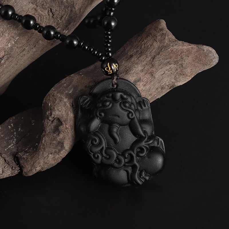 Black Obsidian 12 Zodiac Pendants - Unique Protection for Your Star Sign