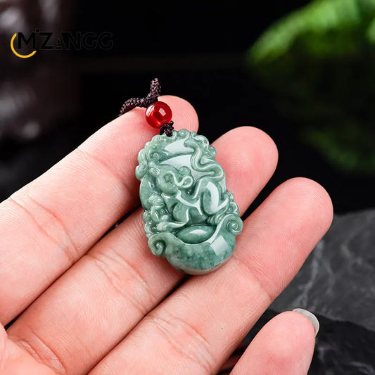 12 Zodiac Pendants in Natural Jade - Spiritual and Stylish