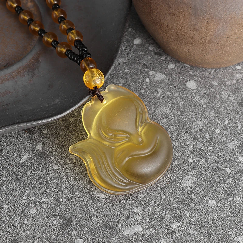 Hand-Carved Obsidian Money Buddha Necklace - Attract Prosperity and Fortune