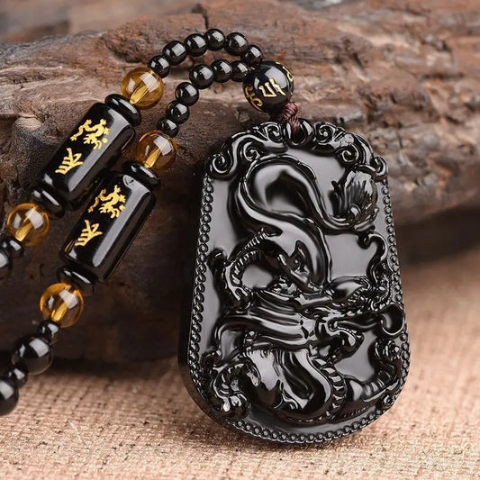 Black Obsidian 12 Zodiac Pendants - Unique Protection for Your Star Sign