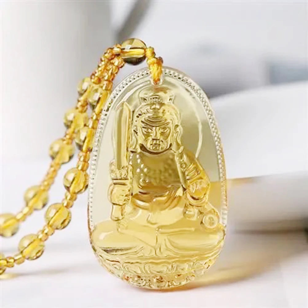 Crystal Buddha Amulet Necklace - Inner Peace and Protection