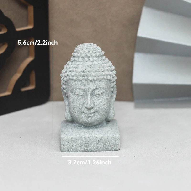 Little Buddhist Monks Tibetan Buddhism Figurines Buddha Stone Statue Garden Car Ornament Meditation Home Aquarium Decoration